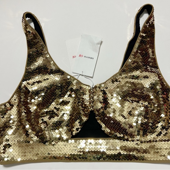 NWT Rabanne x HM sequin top in gold (size XL) - Picture 5 of 9
